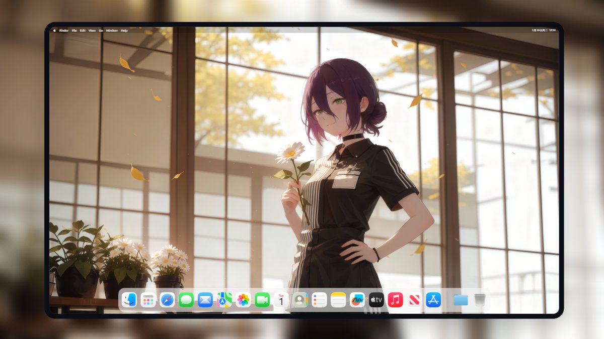 《链锯人》蕾塞 4K AI 绘画电脑壁纸 咖啡厅 店员装 雏菊