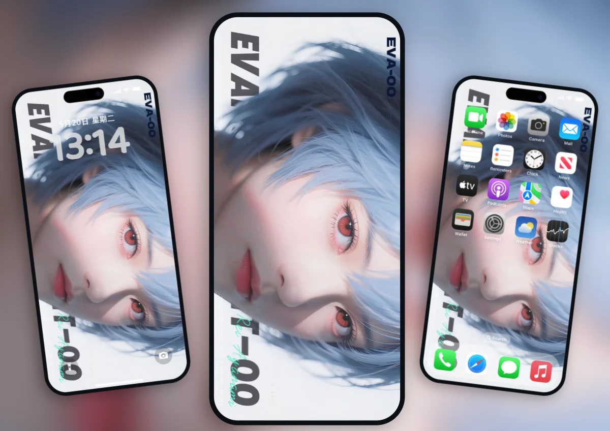 《EVA》绫波丽4K手机壁纸 红色眼睛 极致特写