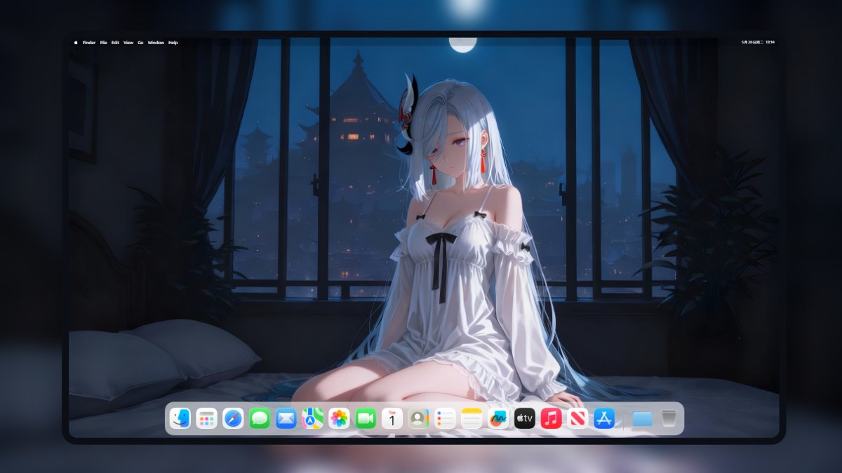 《原神》申鹤4K电脑壁纸 睡裙 月夜 璃月