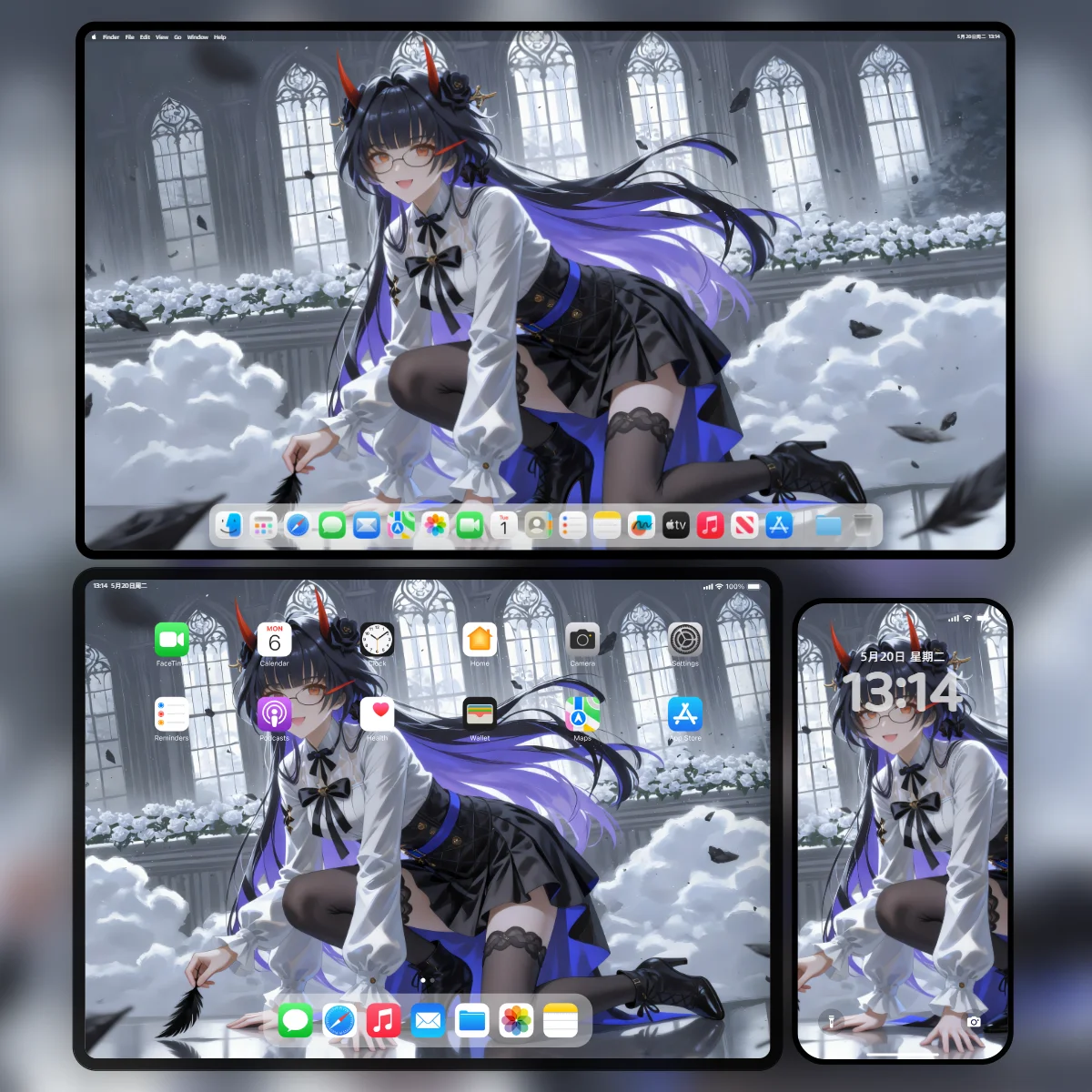 雷电芽衣原生 PNG 动漫图片,4096x2304 分辨率,桌面壁纸高清全屏无损下载。