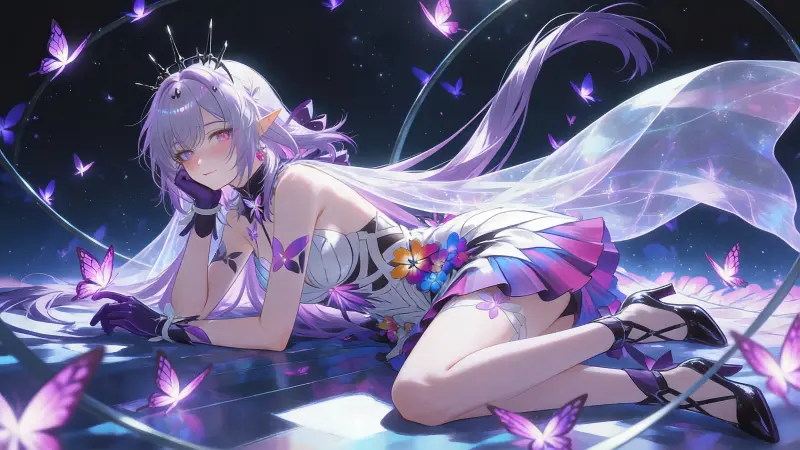 《崩坏：星穹铁道》遐蝶 4K 超清壁纸集：捕捉原画级极致光影与梦幻质感