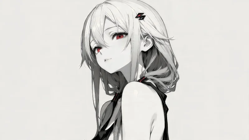 被“仆人”阿蕾奇诺这张回眸图萌到了:极致的黑白撞色,美学张力直接拉满