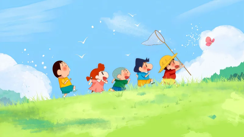 蜡笔小新4K电脑平板手机三合一壁纸