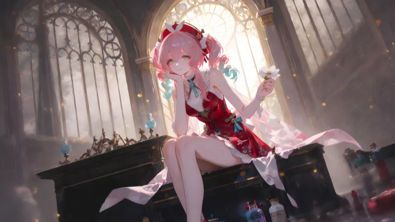 《崩坏：星穹铁道》风堇4K壁纸：唯美光影下的复古优雅（电脑/平板/手机三合一）