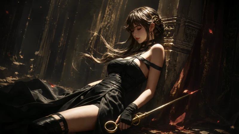 废墟绝美战损风!《间谍过家家》约尔荆棘公主超清壁纸