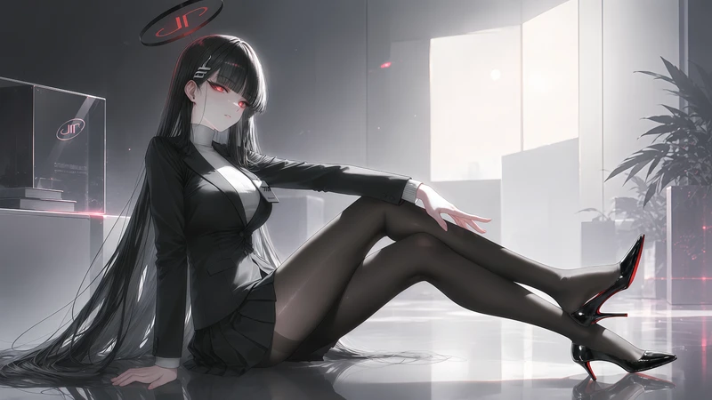 《蔚蓝档案》调月莉音黑丝西装高清壁纸