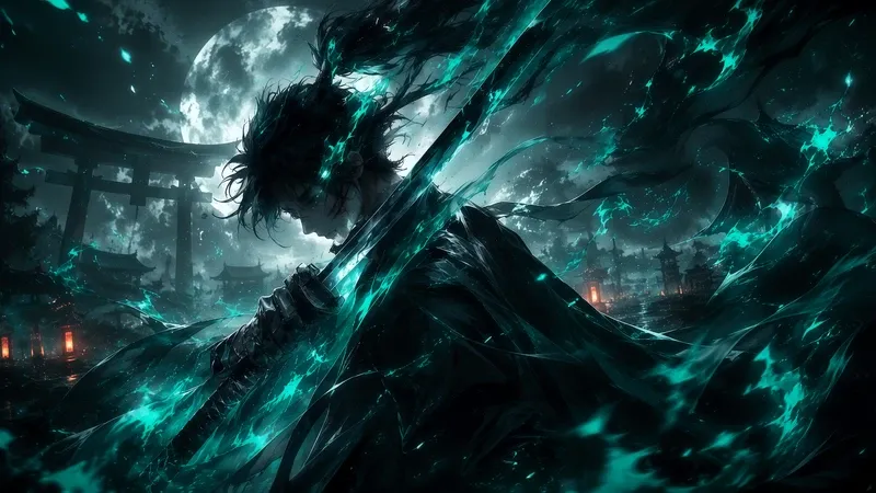 暗黑剑士月夜高清壁纸