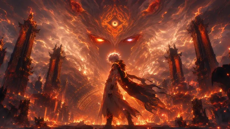 烈焰魔神降临高清壁纸