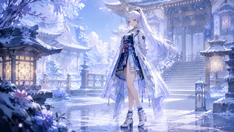 《原神》神里绫华高清壁纸 白鹭霜华少女唯美桌面壁纸