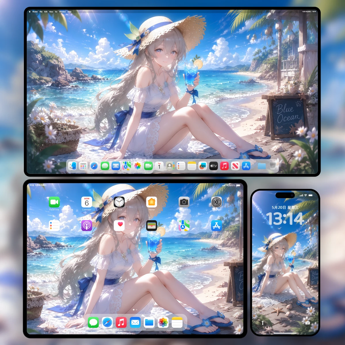 崩坏星穹铁道流萤海边夏日壁纸预览图