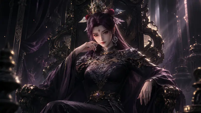 《牧神记》司幼幽王座壁纸 古风仙侠女皇高清壁纸