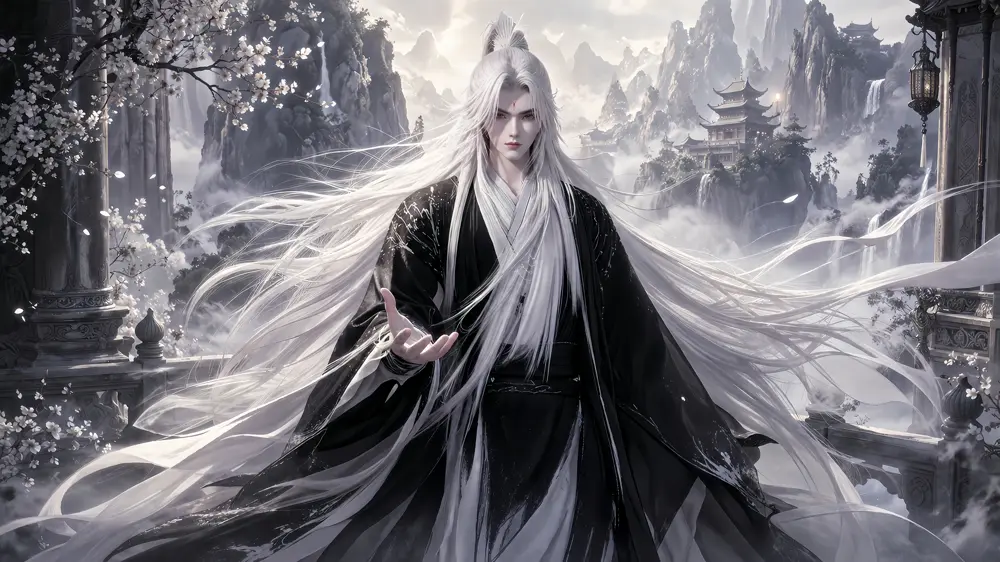 《仙逆》王林 银发仙君缥缈出尘修真壁纸电脑壁纸预览图