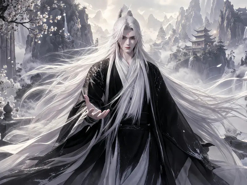 《仙逆》王林 银发仙君缥缈出尘修真壁纸平板壁纸预览图