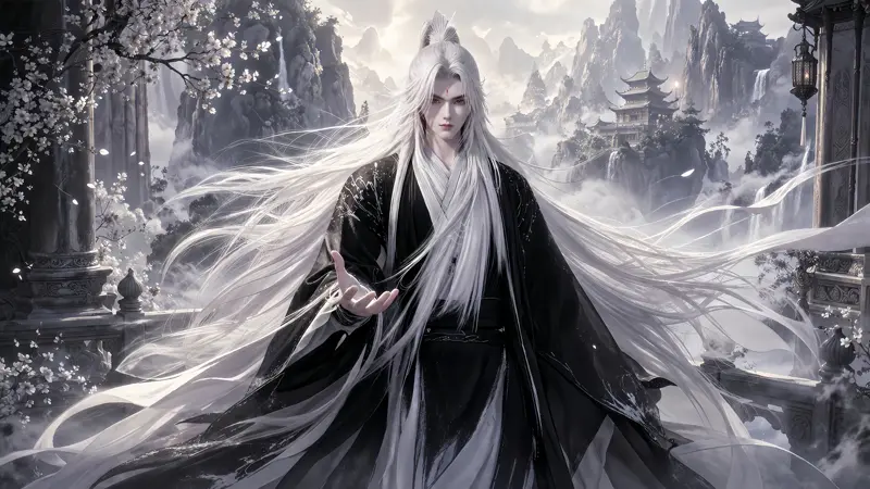 《仙逆》王林高清壁纸 银发仙君缥缈出尘修真壁纸