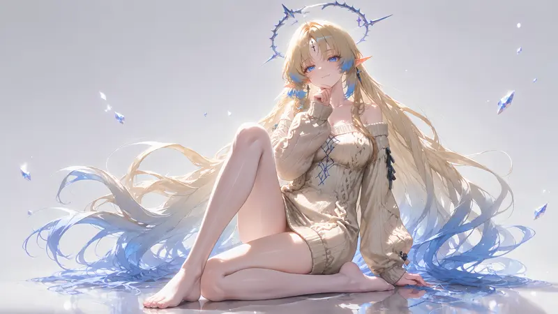 《鸣潮》卡提希娅壁纸 精灵少女神性慵懒唯美壁纸