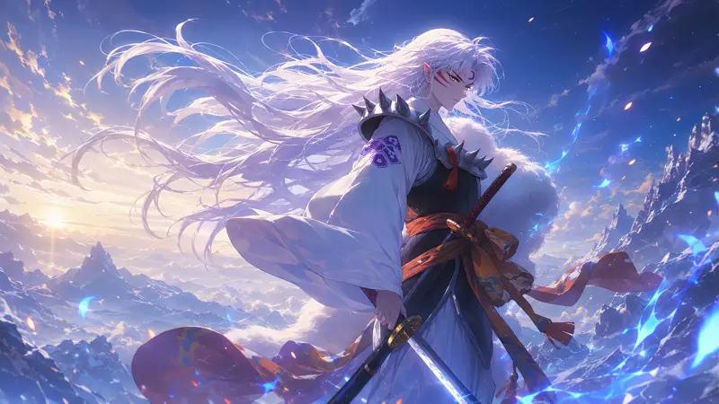 《犬夜叉》杀生丸壁纸 云海雪山日出冷冽妖王壁纸