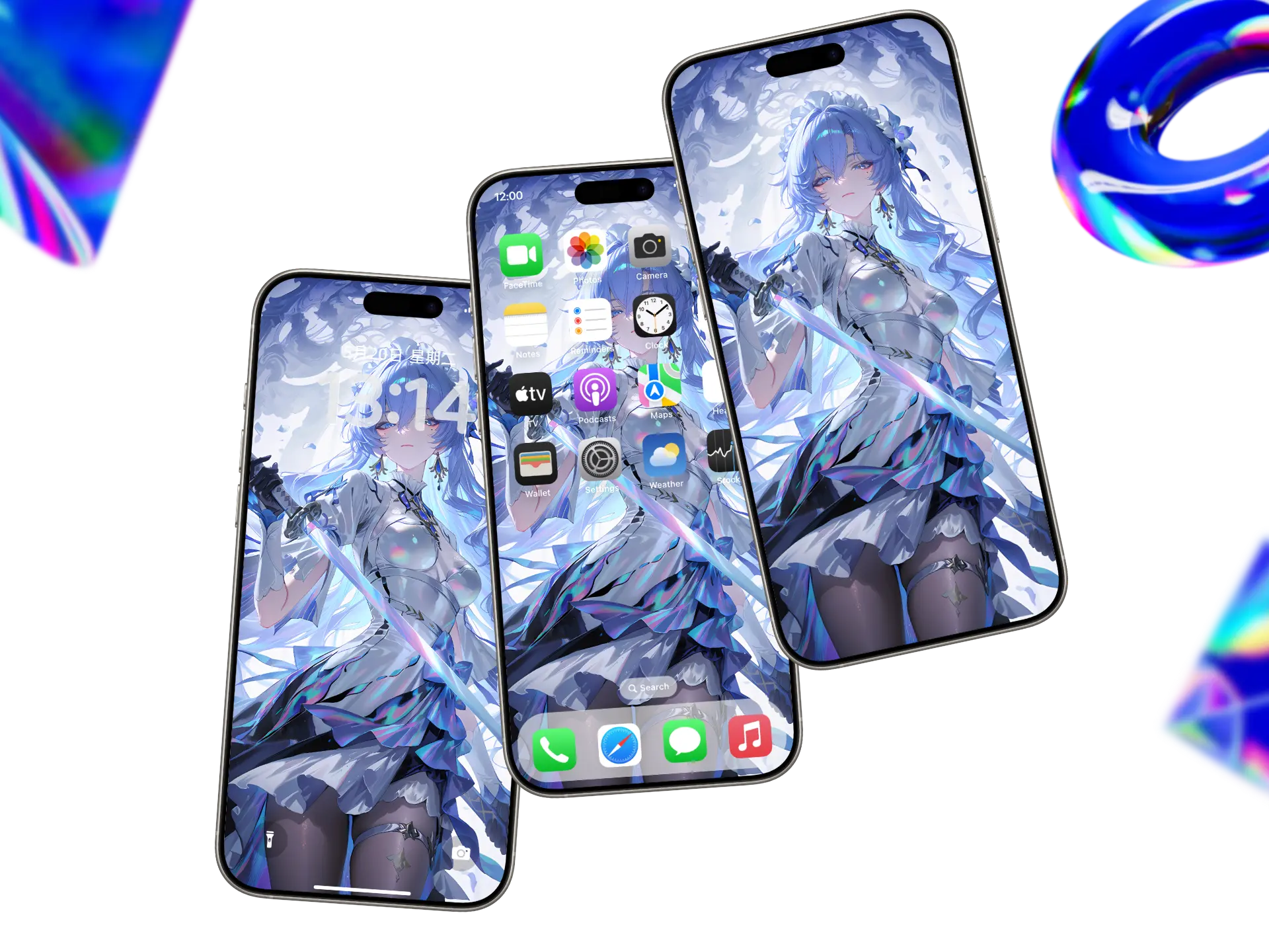 鸣潮坎特蕾拉冰霜银发少女握流光剑4K手机壁纸