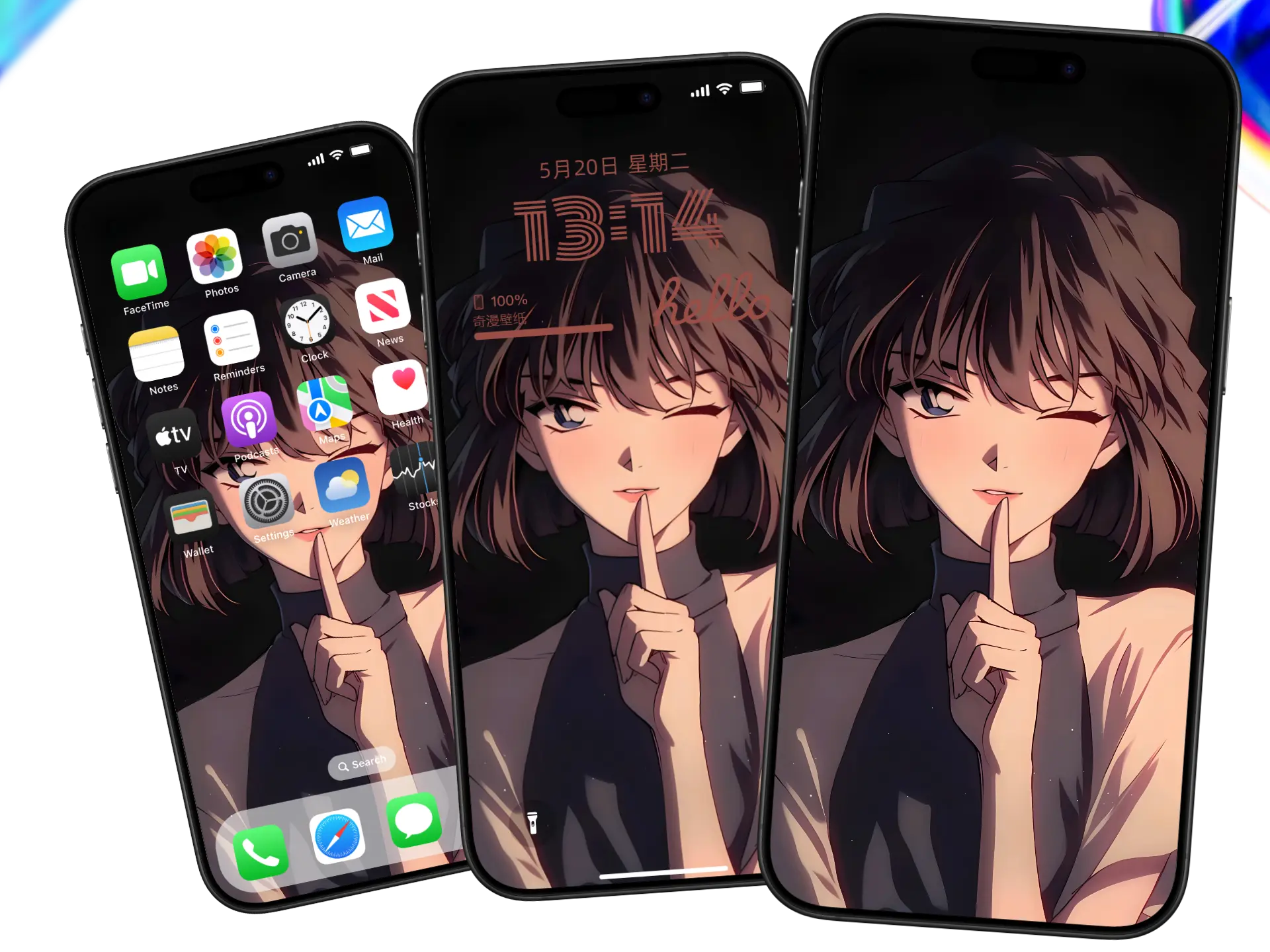 原神胡桃4K高清电脑壁纸,水墨古风女剑士持红纹长剑